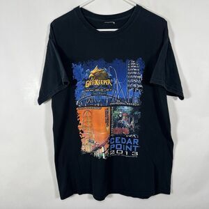 Cedar Point T Shirt Adult Size Large Black 2013 Year Of Celebrations Gatekeeper